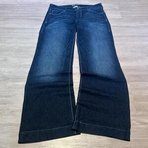 2000s Flared Faded Denim Jeans 30x29 Y2K Grunge Vintage